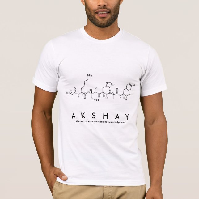 Akshay peptide namn shirt t-shirt (Framsida)