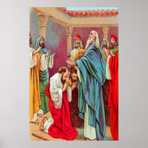 Akt 13:1-3 Barnabas och utsänt Saul poster