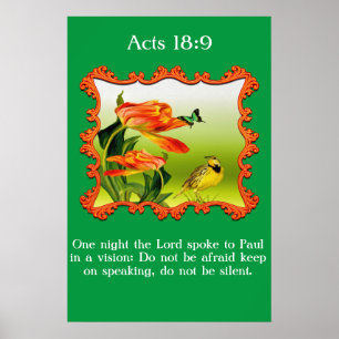 Akt 18:9 Gult och svart myggfågel Poster