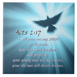 Akt 2:17 Jag ska hälla ut min själ, bibel Verse Kakelplatta