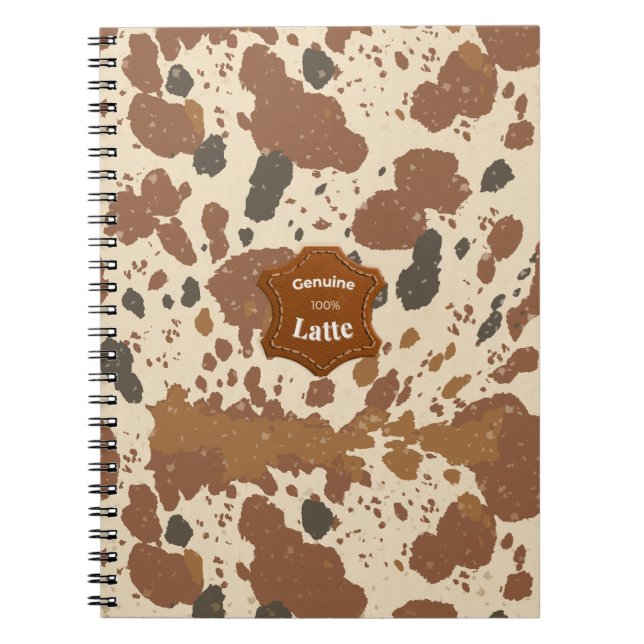 Äkta 100% Latte | Kuhudde Coffee Estetik Anteckningsbok (Framsidan)