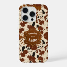 Äkta 100% Latte Kuhudsmönster | Neutral 