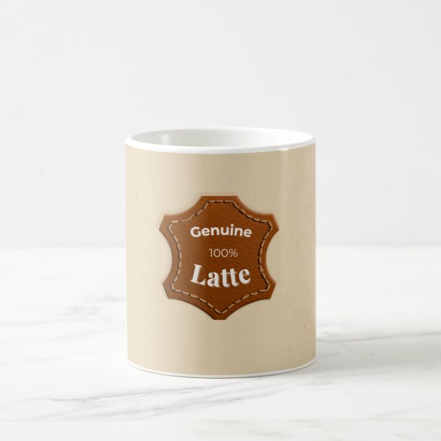 Äkta 100% Latte Neutralt Mönster Mugg (Center)
