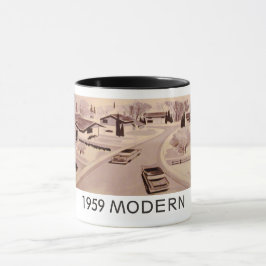 Äkta 1959 modernistiska bostads- mugg