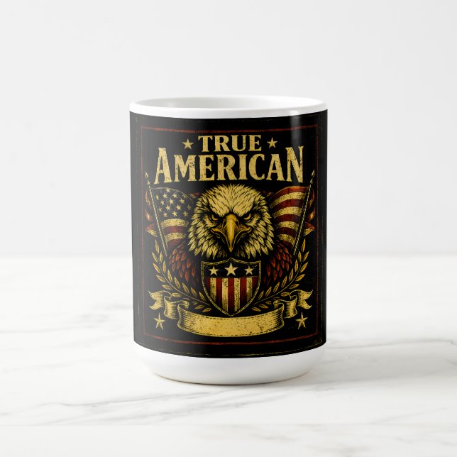Äkta Amerikan – Stolt Patriot Stolthet Modig Kaffemugg (Center)