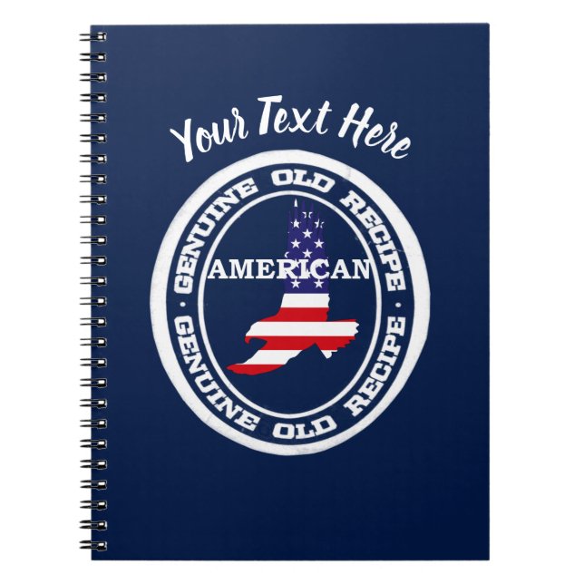 Äkta Amerikanskt Recept Anteckningsbok (Framsidan)