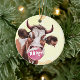 Äkta Anpassningsbar på får av nötkreatur Julgransprydnad Keramik