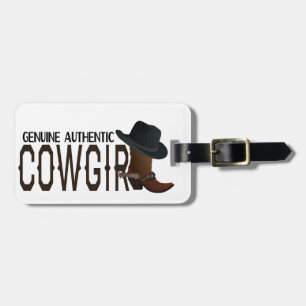 Äkta autentisk COWGIRLkänga & hatt Bagagebricka
