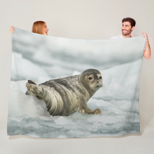 Äkta Baby Seal Fleecefilt (På plats)