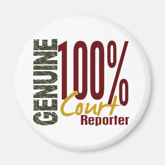 Äkta Court Reporter Magnet (Framsidan)