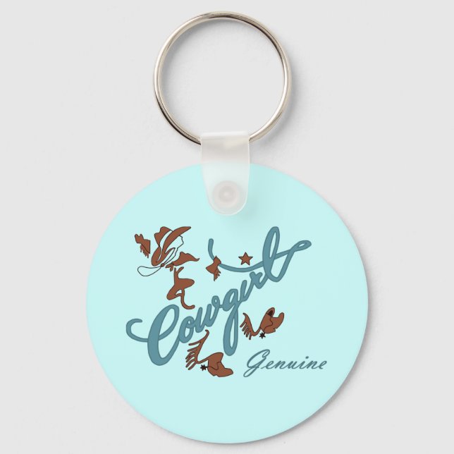 Äkta Cowgirl Nyckelring (Framsida)