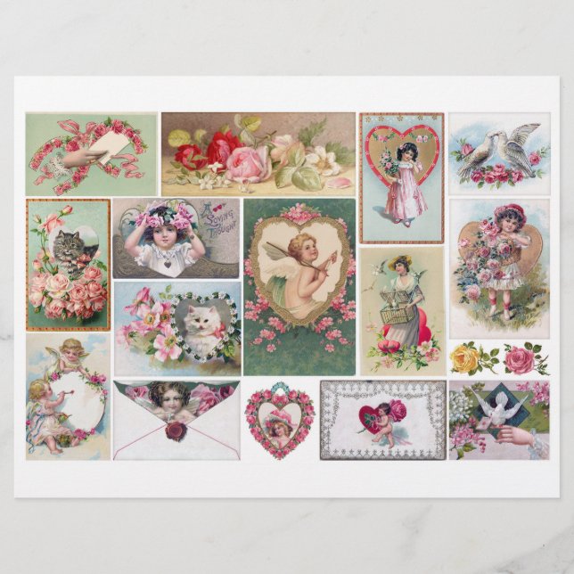 Äkta (ej AI) Viktorianska Era-Valentineser (Framsida)