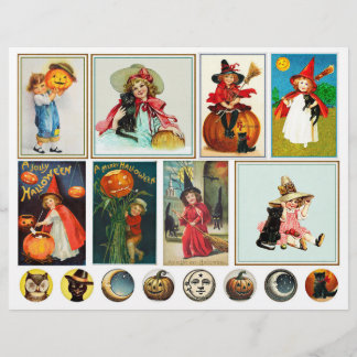 Äkta (ej AI) Vintage Halloween Barn