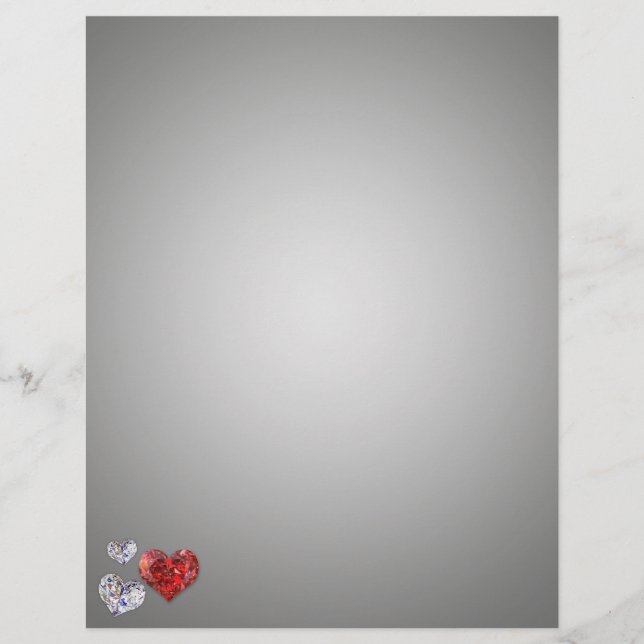 Äkta Elegant Diamond Hearts (Framsida)