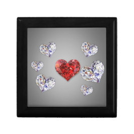 Äkta Elegant Diamond Hearts Minnesask
