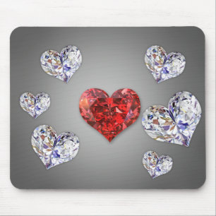 Äkta Elegant Diamond Hearts Musmatta