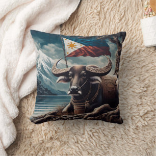 Äkta Emblem med amerikansk Flagga Kudde