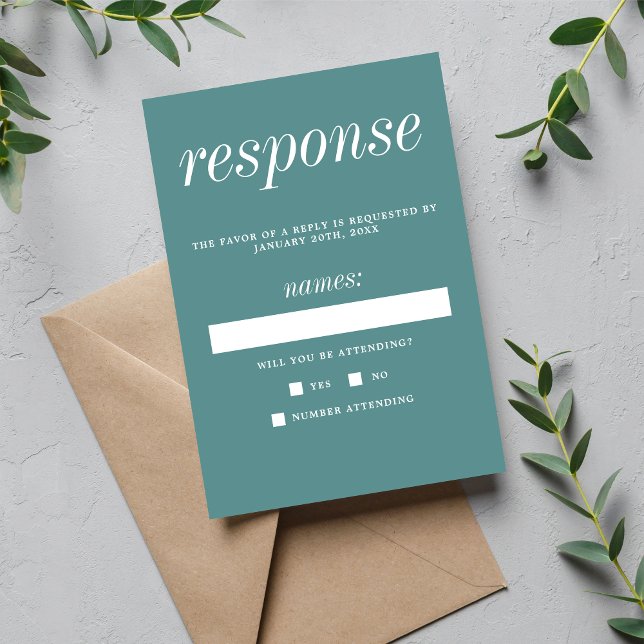 Äkta enkelhet 2 Anka, minimalistiskt Bröllop OSA Kort (Skapare uppladdad)