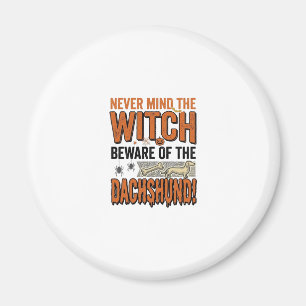 Akta Er För Dachshund Halloween Häxa Tröja_1 Magnet