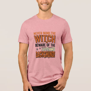 Akta Er För Dachshund Halloween-Häxa Tröja_1 T Shirt