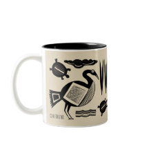 Äkta fåglar, sköldpadda, gräs, kräm i vatten