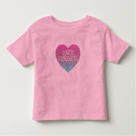 Äkta för Sequin Heart Modern Girls T-Shirt