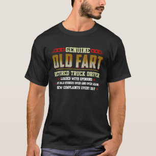 äkta gammal fart pensionerad LASTBIL DRIVER lastad T Shirt