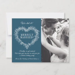 Äkta gift blå mistletohjärta jul