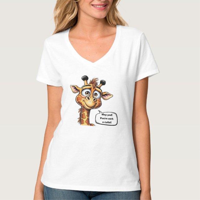 "Akta Giraffe in Action!" T Shirt (Framsida)