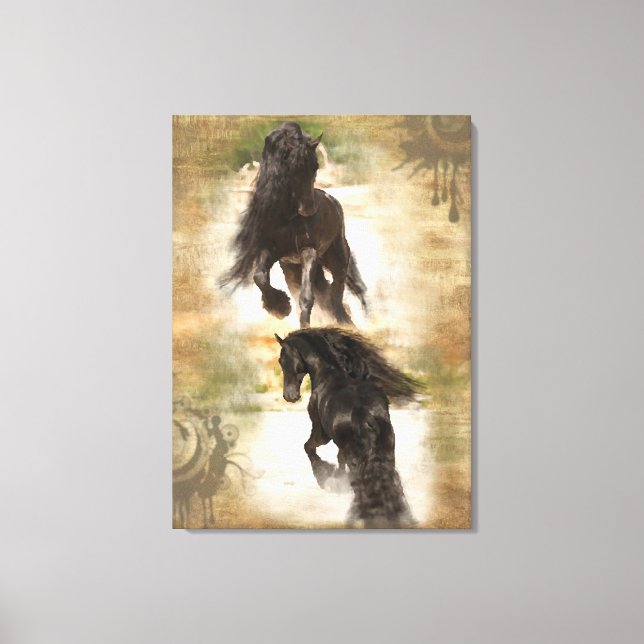 Äkta glädje - arbetsyta med omformad arbetsyta canvastryck (Framsida)