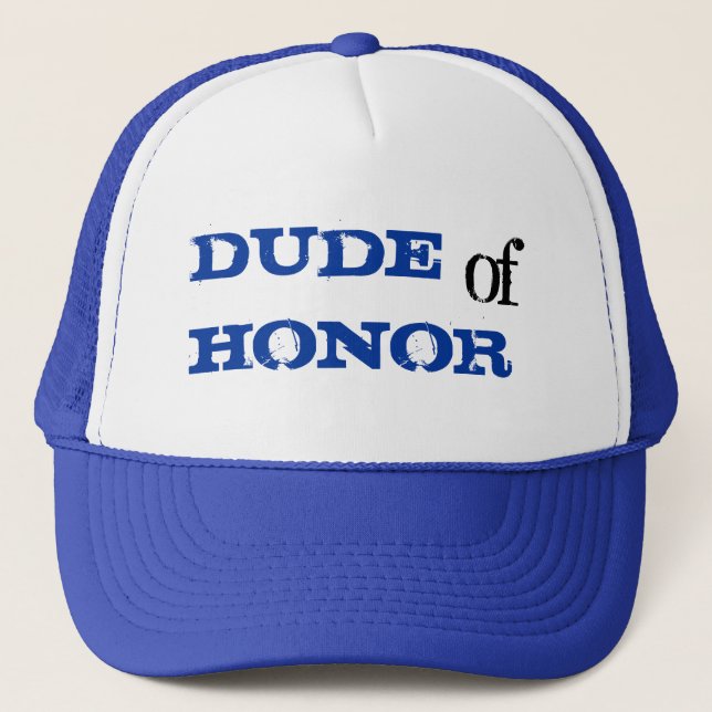 Äkta humor groomsman Blue hat Keps (Framsida)