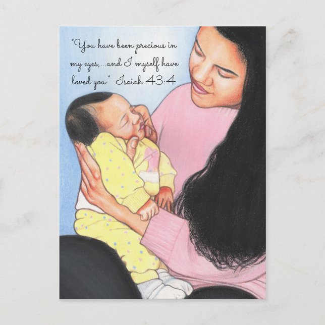 Äkta i mitt Ögon~Mamma & Baby vykort (Framsida)