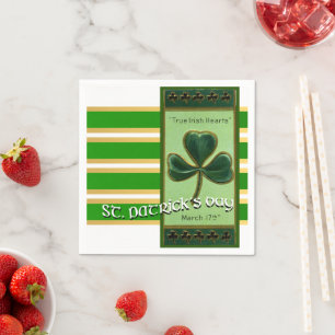 Äkta irländskt hjärta St Patricks dag PPN01 servet Pappersservett