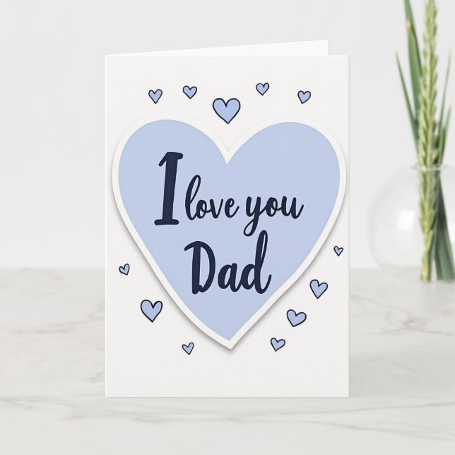Äkta Jag älskar dig pappa-kort Kort (Framsida)