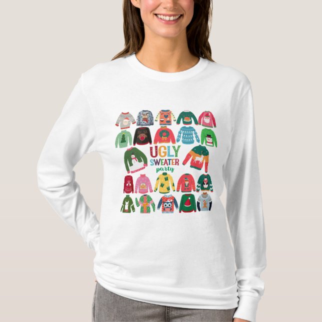 Äkta julafton Party Sweater T Shirt (Framsida)