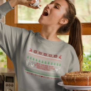 Äkta juldrickande Cocktail Funny Sweater T Shirt