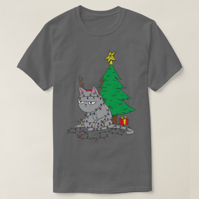 Äkta julklapp Fairy Ljus Julgran T Shirt (Design framsida)