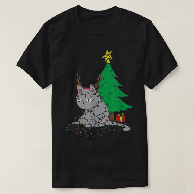 Äkta julklapp Fairy Ljus Julgran T Shirt (Design framsida)