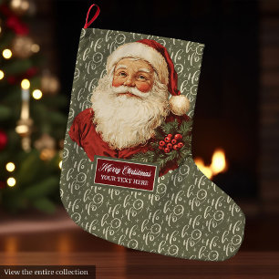 Äkta julklapp med Retro Jultomten Stor Julstrumpa