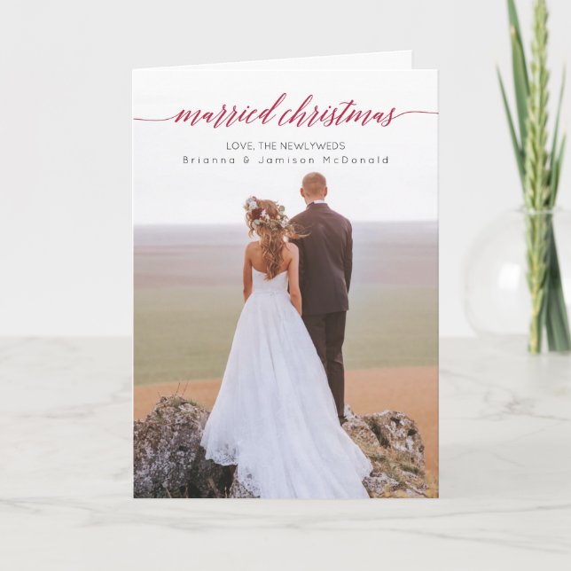 Äkta julklappat foto med nymning helgkort (Framsida)