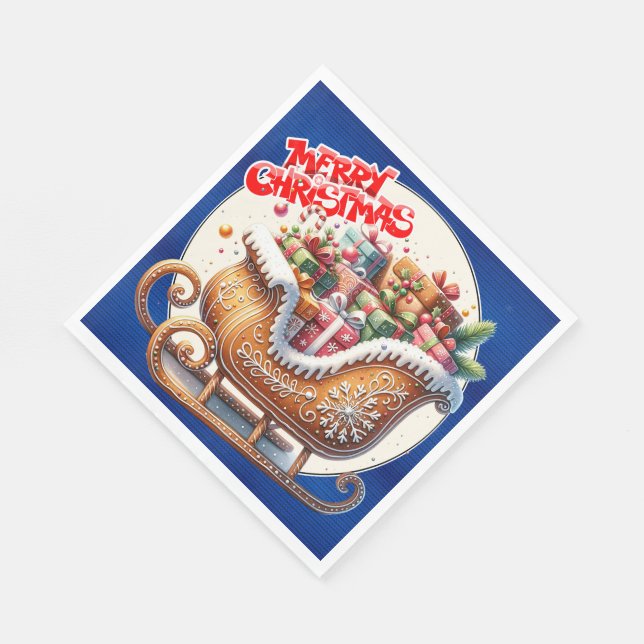 Äkta julmatchningsuppsättning pappersservett (Hörn)