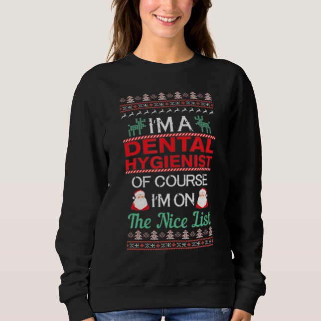 Äkta julsötare Dental Hygienist Funny Chri T Shirt (Framsida)