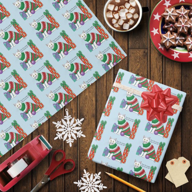 Äkta julsötare Funny katt Presentpapper (Skapare uppladdad)