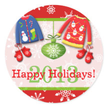 Äkta julsötare Glad helg Sticker 4