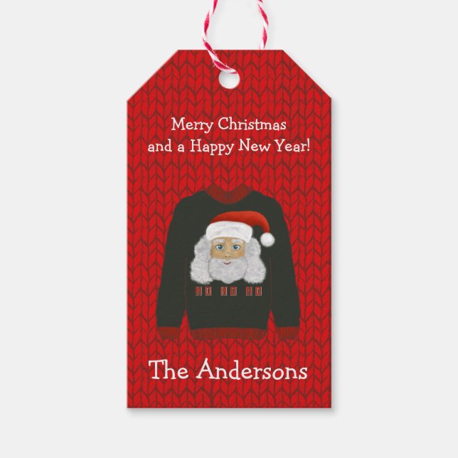 Äkta julsötare | HO HO HO Jultomten Presentetikett (Framsidan)