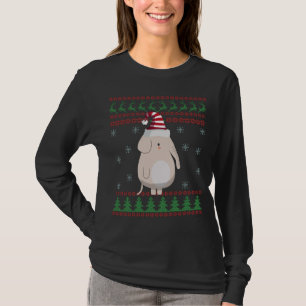 Äkta julsötare Kawaii Elephant Älskare Gift T Shirt