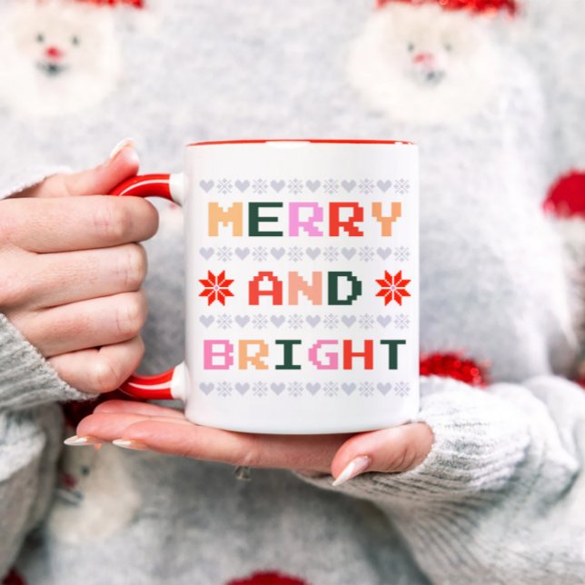 Äkta julsötare | Merry och Bright Kaffemugg (Skapare uppladdad)