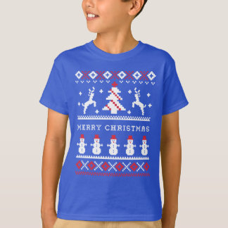 Äkta julsötare Reindeer/Snögubbe T-shirt