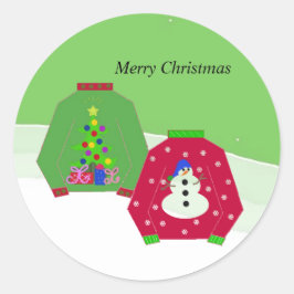 Äkta julsötare runt klistermärke