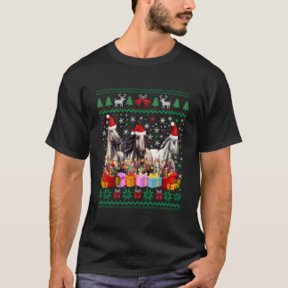 Äkta julsötare Santa Hat Julafton Horse Lover T Shirt